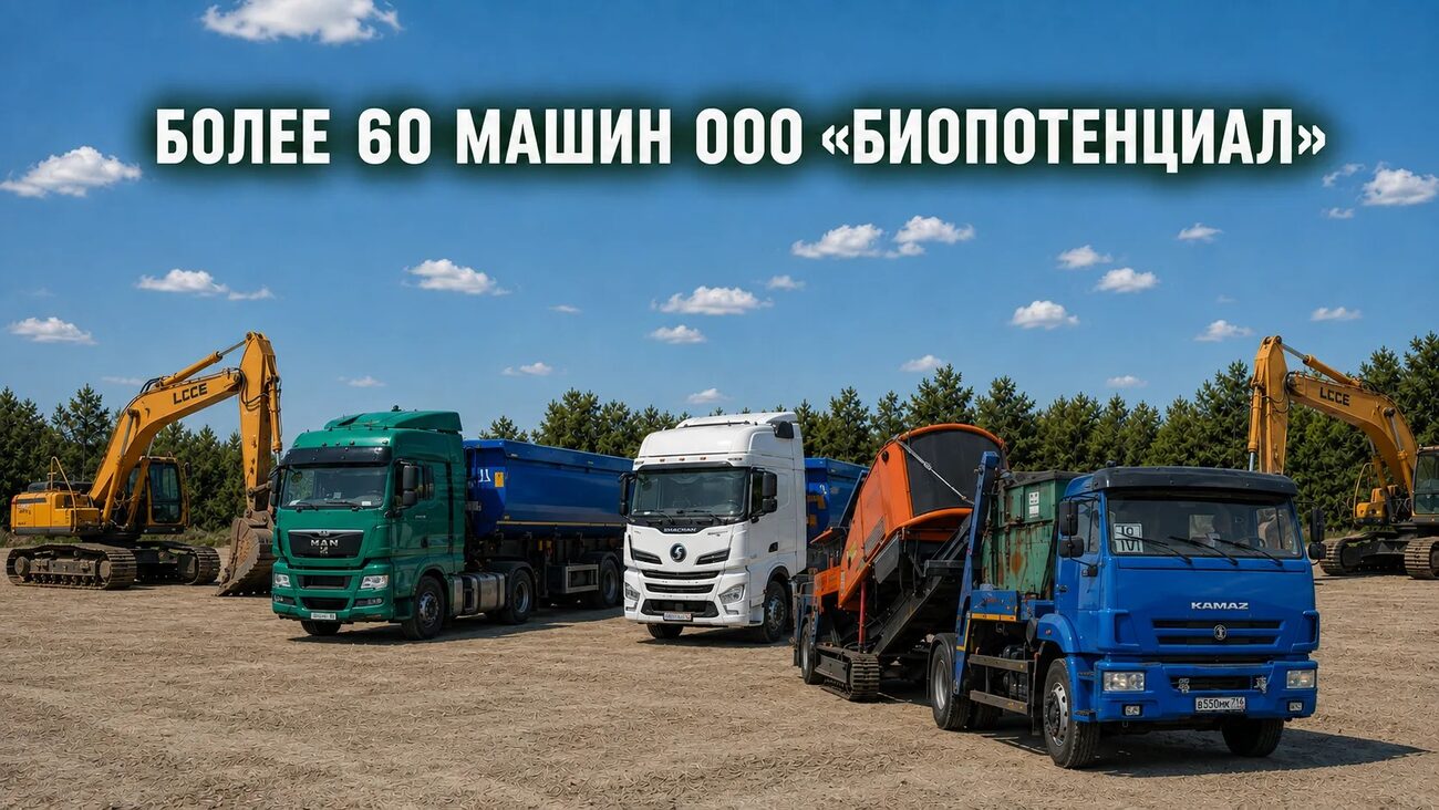 Автопарк «Биопотенциал» — более 60 единиц спецтехники